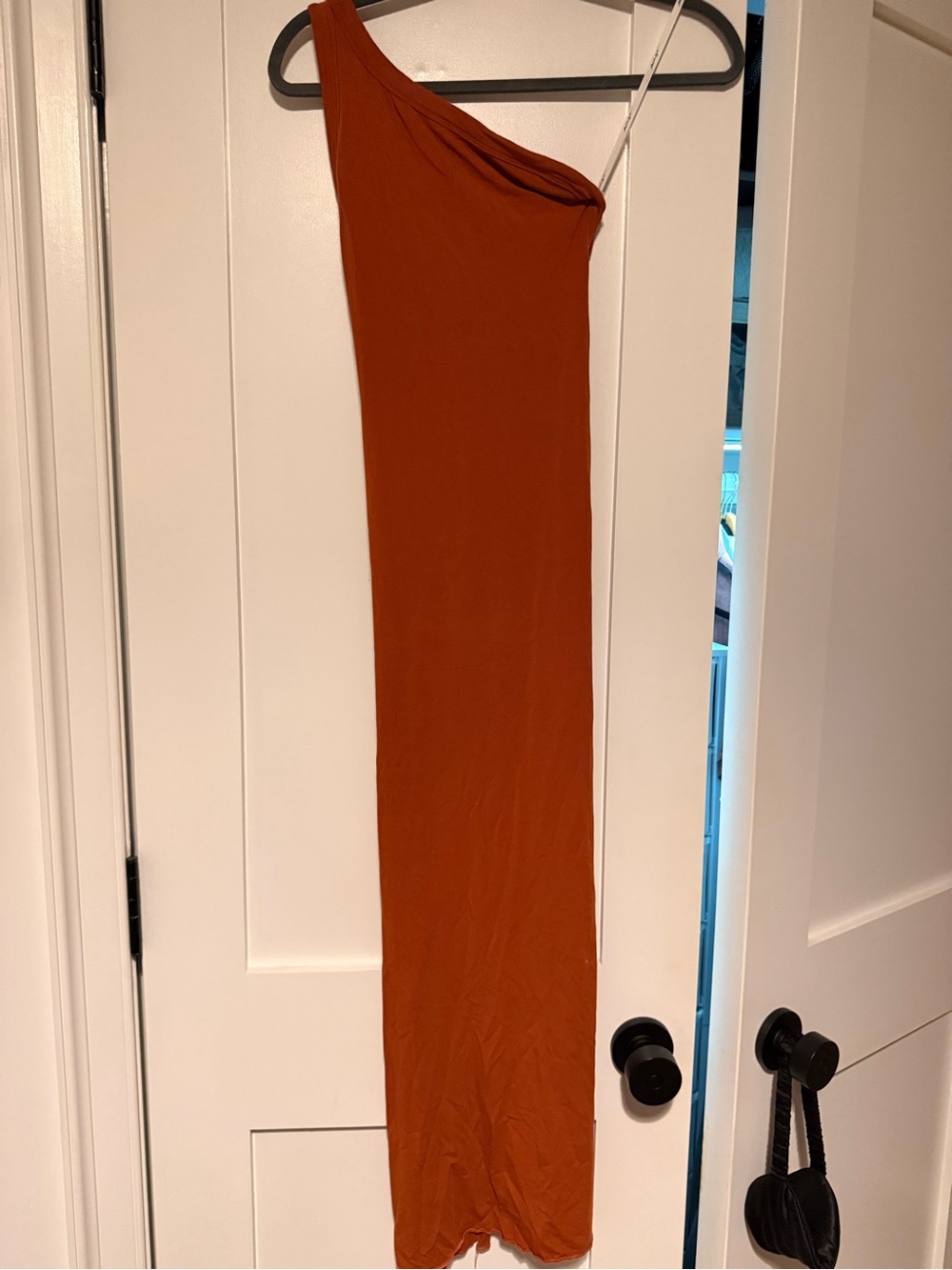 The Line by K One-Shoulder Rust Maxi Dress